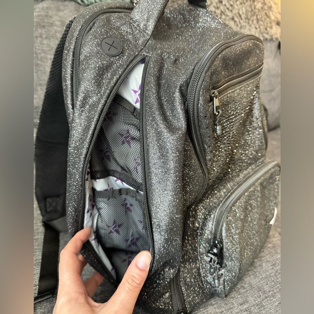 Rebel Athletic Dream Bag – Large, Black with Black Zipper and Black Crystals - Picture 8 of 15